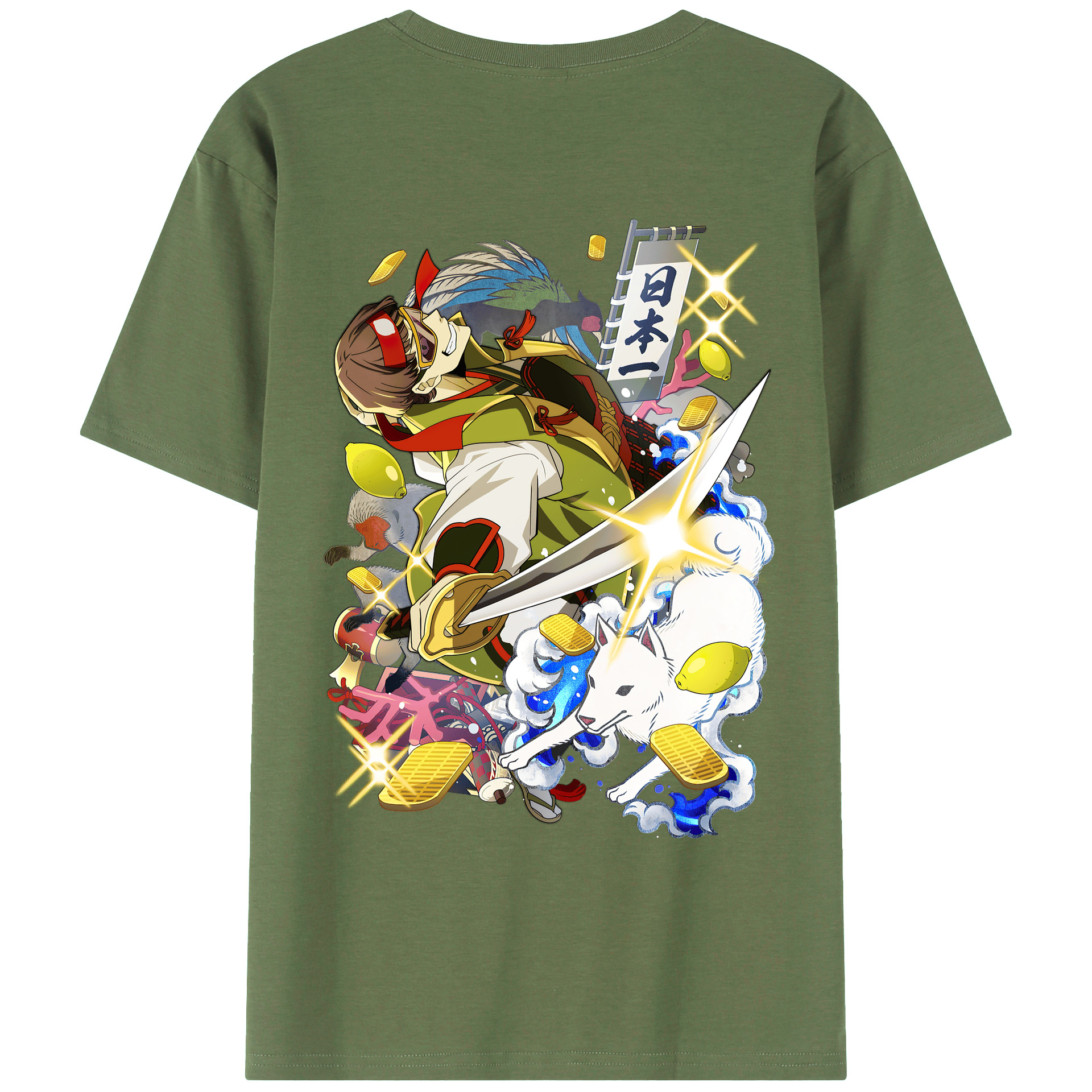 （画像用） 文豪ストレイドッグス Bungo Stray Dogs 綿100％ メンズ半袖Tシャツ（バックプリント） 通気性